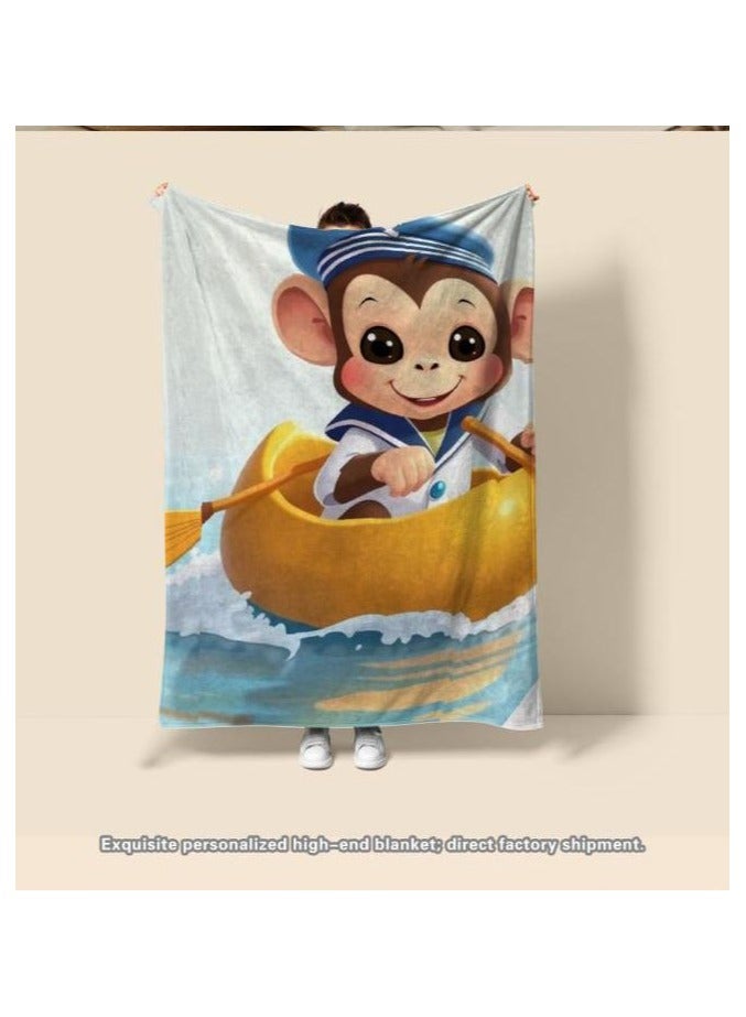 general Children's or student cartoon flannel thin blanket (warm and comfortable, suitable for sleep, games) 100cm*150cm - 993 - Image 3