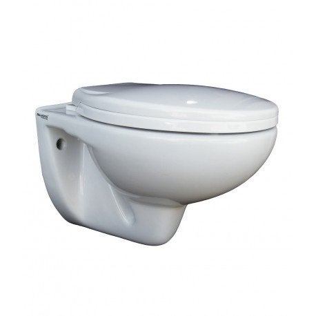 Belmonte Wall Hung Water Closet Mini with Flush Valve Soft Close Seat Cover Ivory - Image 2