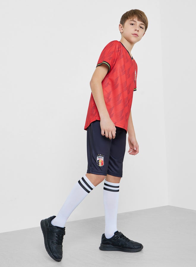 Styli Teens Belgium Print Jersey T-Shirt and Shorts FIFA Football Set - Image 2