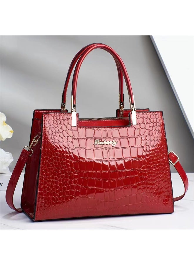 Dezia Light Luxury Crocodile Pattern Middle-aged Women's Bag New Style Elegant Women's Bag Mother's One-shoulder Handbag For Women - Image 2