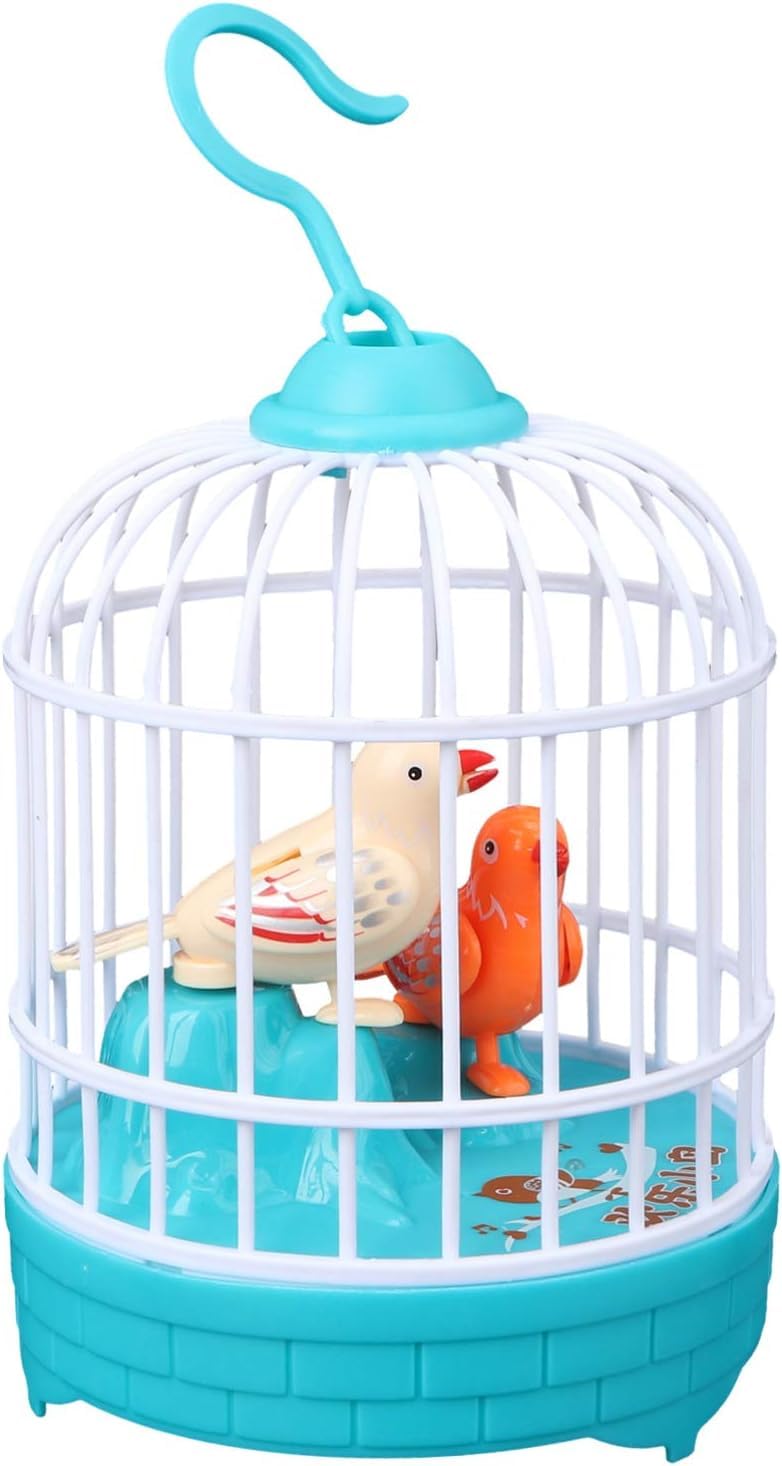Crackles Voice-Activated Bird Toy in Cage – Interactive Musical Pet Bird for Kids & Toddlers – Talking & Singing Electronic Toy with Motion, Lights & Sounds – Fun & Educational (Multicolor) - Image 1