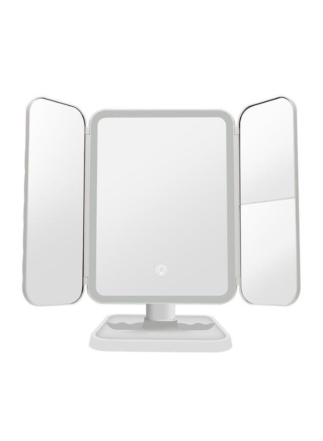 REBENUO Illuminate Pro Tri-Fold Makeup Mirror – 52 LED Lights, Touch Screen, and 5X Magnification for Flawless Beauty - Image 1
