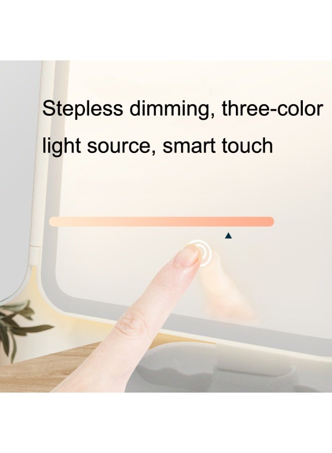 REBENUO Illuminate Pro Tri-Fold Makeup Mirror – 52 LED Lights, Touch Screen, and 5X Magnification for Flawless Beauty - Image 5