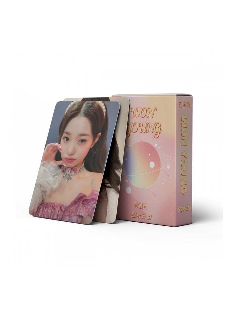 NIBEMINENT 55 Pcs Kpop IVE - Jang Wonyoung Lomo Cards Card For Fans Collection Gifts - Image 2