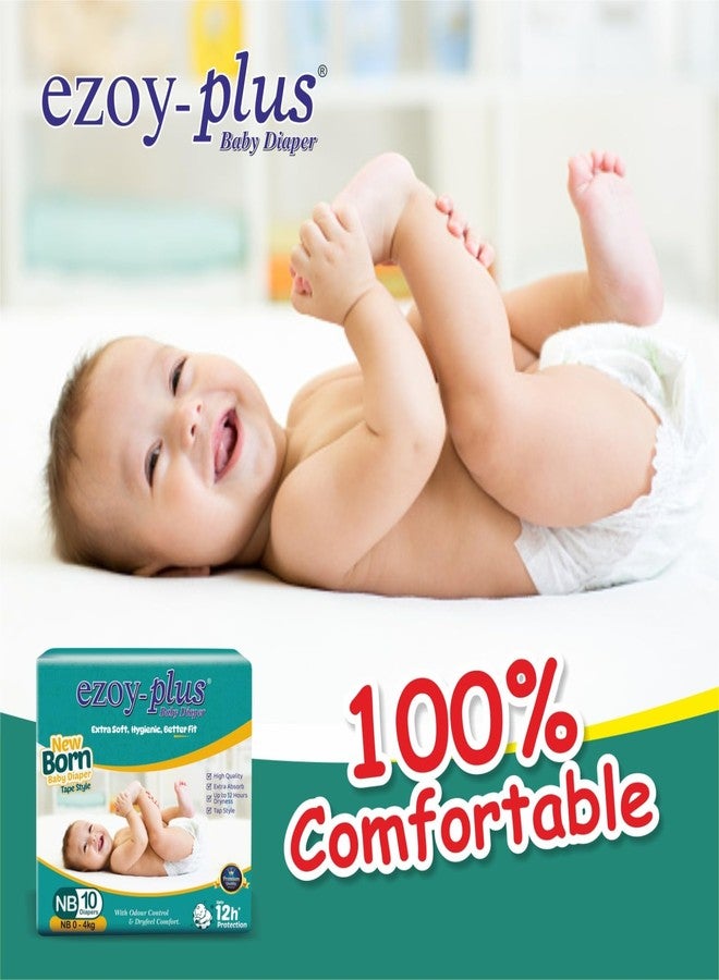 Ezoyplus Baby Diaper for New Born (0-4kg), Tape Style | Up to 12 Hours Protection | Extra Soft & Absorbent | Odour Control & DryFeel (XS, 30, count) - Image 3
