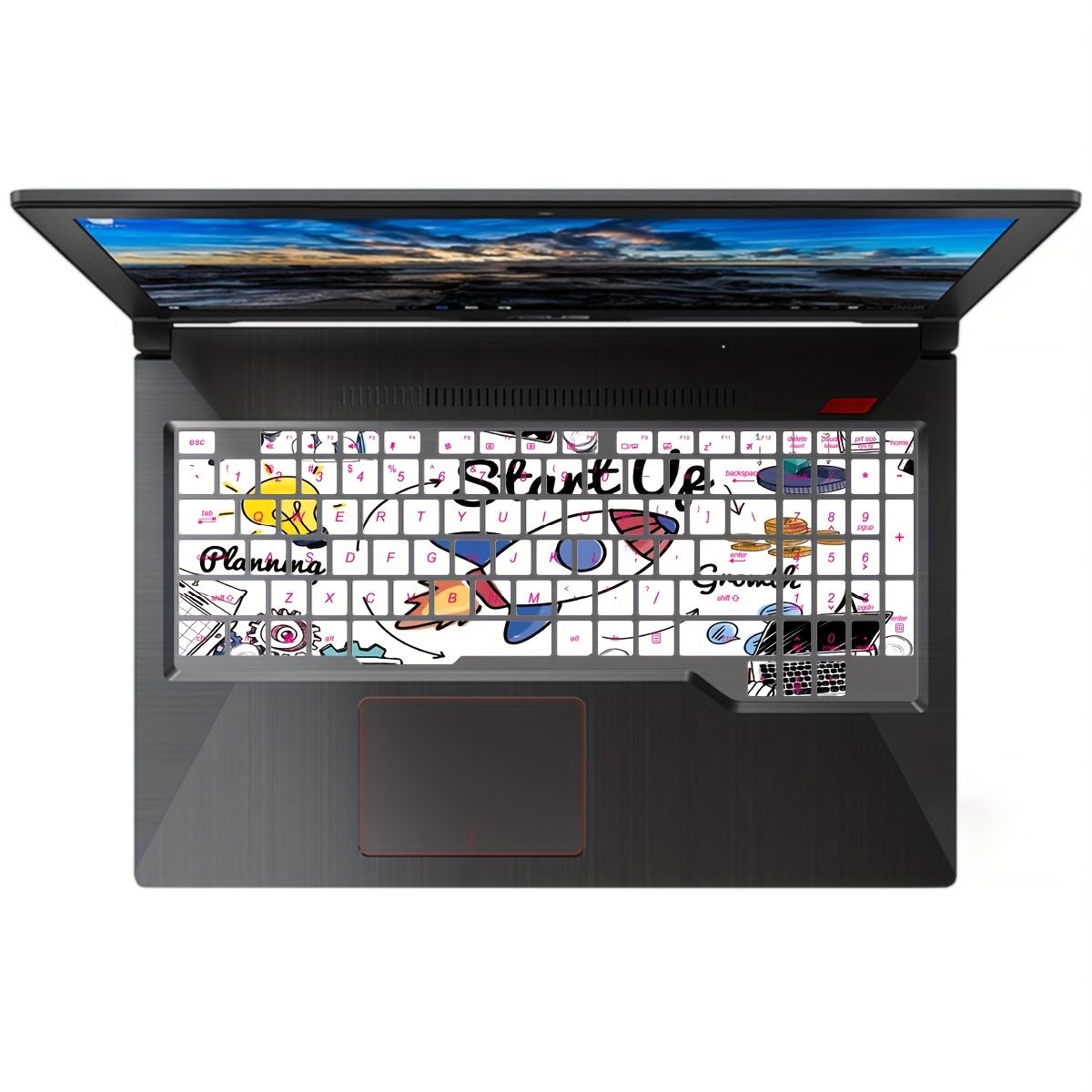 Bohemian Style Ultra Thin Keyboard Cover Compatible With Asus Tuf Fx505 Fx705 And Rog Strix Gl503 Gl504 Gl703 Gl704 Gaming Laptop Key Protector