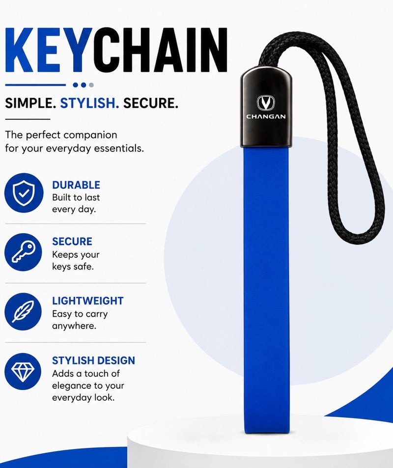 CHANGAN Premium Car Keychain Stylish Key Ring With Durable Strap Design, Lightweight Vehicle Key Holder Accessory For Car Keys, House Keys, Bags And Everyday Carry Use - Image 2