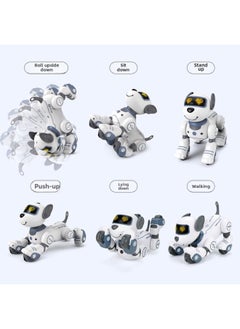 Generic Intelligent Voice Dialogue Charging Robot Dog Touch Induction Song Dance Programming Remote Control Robot Educational Toys-Colour:Bg1536 Dubi 2nd Generation Orange Intelligent Voice + Programming + Intelligent Following + Touch Interaction-Specification:Three Electricity Version  - Image 3
