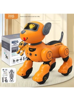 Generic Intelligent Voice Dialogue Charging Robot Dog Touch Induction Song Dance Programming Remote Control Robot Educational Toys-Colour:Bg1536 Dubi 2nd Generation Orange Intelligent Voice + Programming + Intelligent Following + Touch Interaction-Specification:Three Electricity Version  - Image 1