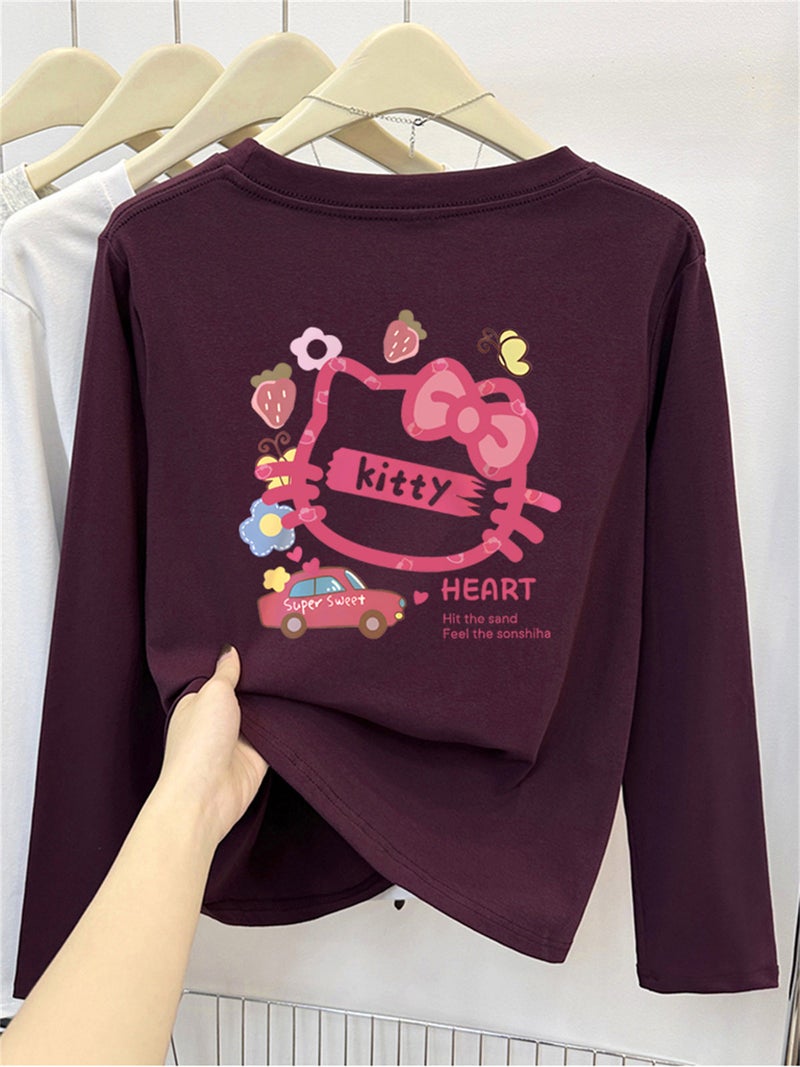 Pink anti-aging printed shoulder short-sleeved t-shirt for women's design sense niche summer 2025 new half-sleeved T-shirt top - Image 1