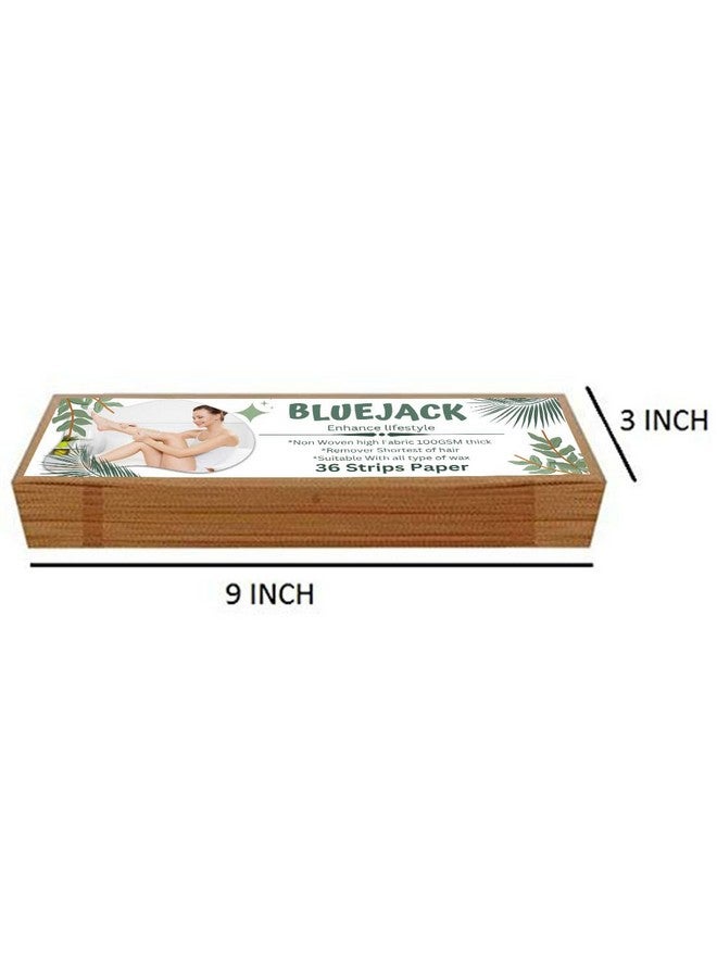 Bluejack Waxing Strips for Hair Removal Plain Disposable White Color Wax Strips Easy & Safe Wax Strips Paper Non-woven Body Hair Removal for Men and Women (180 Strips, Set of 5) - Image 2