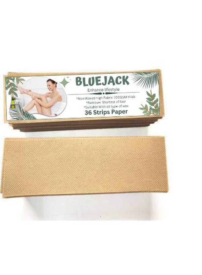 Bluejack Waxing Strips for Hair Removal Plain Disposable White Color Wax Strips Easy & Safe Wax Strips Paper Non-woven Body Hair Removal for Men and Women (180 Strips, Set of 5) - Image 3