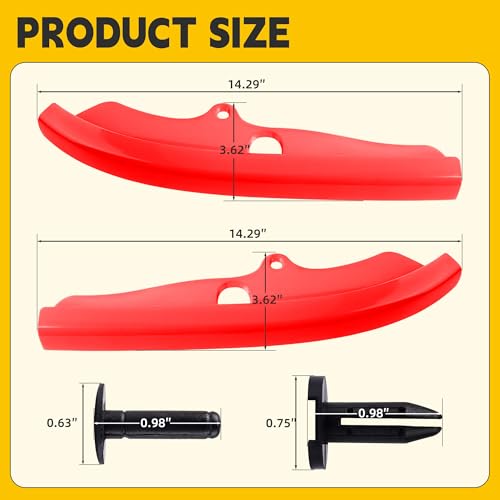 TENGBASE Front Bumper Lip Splitter Cover, for 2015-2023 Dodge Challenger Scat Pack R/T GT SRT, 2 PCS, Red - Image 5