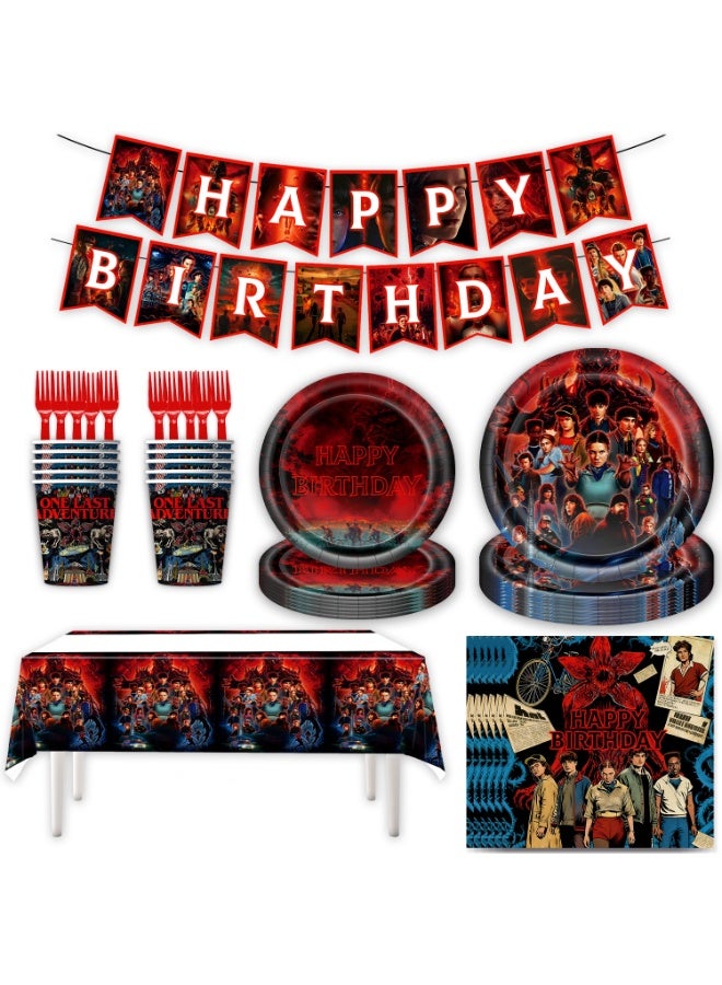 Hot TV Series Birthday Party Decoration Banner Disposable Tableware Tablecloth Set Cartoon Hero Movie Theme Boy Birthday Gift - Image 1