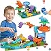 COUOMOXA Dinosaur Marble Run Building for Kids 3 4 5 6 7 8 Years Old Kids Dinosaur Building Blocks Toys Preschool Montessori Game Compatible with Major Brands for Boys Girls - Image 2