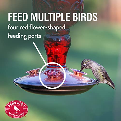 Perky-Pet 8119-2 Red Antique Bottle Hummingbird Feeder Large - Image 3