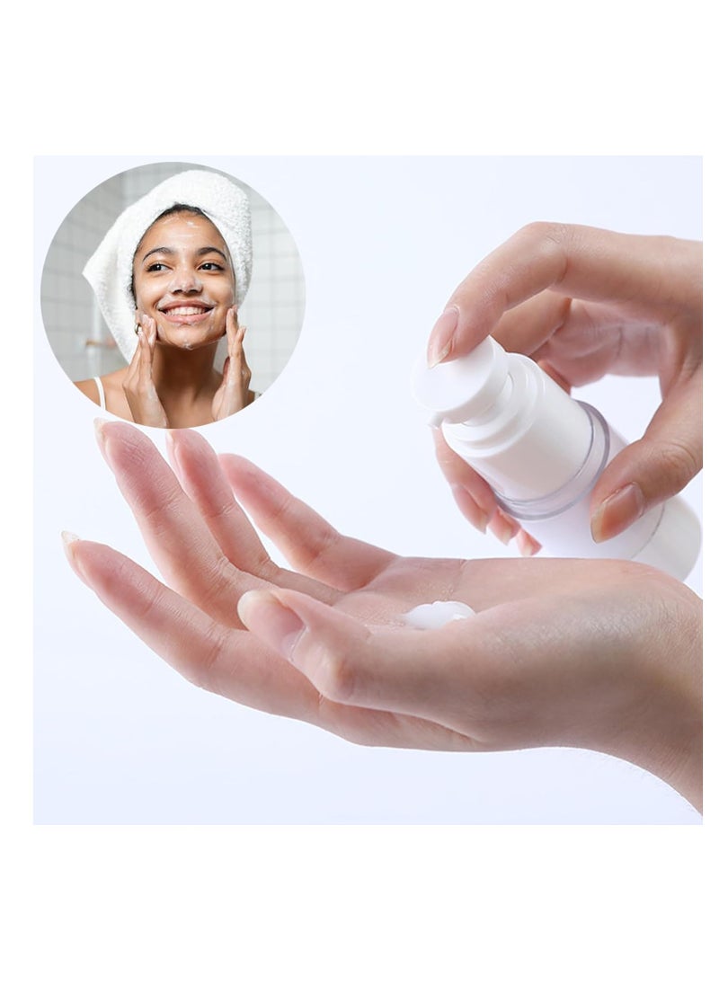 Qeuly Qeuly 3 Pack Airless Pump Bottles 0.5 oz Travel Size Pump Bottle Lotion Container Refillable Cosmetic Pump Dispensers for Foundation Moisturizer Shampoo Toiletry (SN-15)  - Image 2