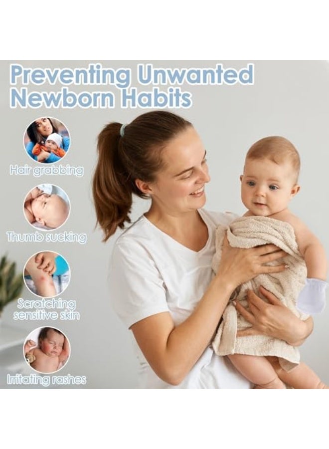 Newborn Gloves, 6 Pairs No Scratch Cotton Mittens for Babies 0-6 Months, Soft Infant Hand Protection for Newborns, Comfortable Baby Essentials for Daily Care - Image 4