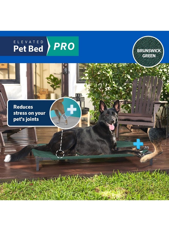 كولارو سرير تبريد مرتفع للكلاب من COOLAROO PRO، قياسي، يناسب قفصًا مقاس 48 بوصة، إطار تجميع سهل، لون أخضر برونزويك. - Image 4