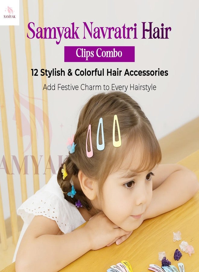 Samyak Hair Clips Combo Girls Pack Of 12 Stylish And Colorful Hair Accessories Gifts - Image 3