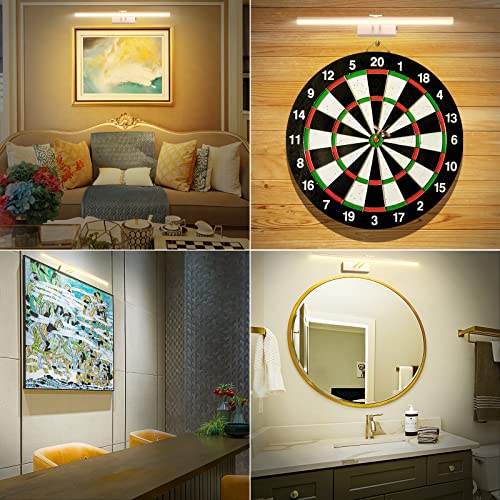 FUNCHDAY Picture Light,Battery Art Lights for Wall,Wireless Remote Painting Light with Timer and Dimmable,16”Metal Display Lighting for Artwork,Portrait,Gallery-Rosegold - Image 5