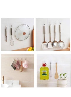 Generic Self-Adhesive Hooks, Pack Of 10. Transparent Adhesive Hooks Without Holes, Suitable For Hanging All Kitchen Utensils  - Image 3