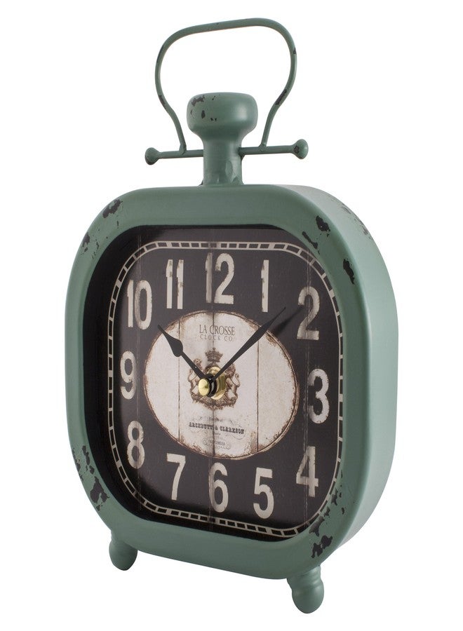 La Crosse Technology La Crosse 404-3425 Distressed Teal Metal Clock - Image 2