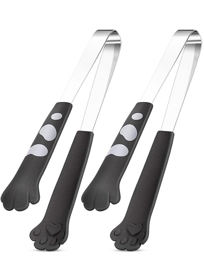 2PCS 7 Inch Stainless Steel Cat Paw Mini Food Tongs Kitchen Accessories For Snack BBQ Cooking - Image 1