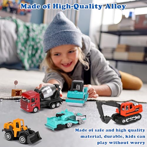 ZHFUYS 12PCS Metal Mini Cars Toy for Kids Toy Cars for Kids Trucks Toy Vehicles Set for Toddlers Party Favors for Toddler ToysEducational Play Birthday Gift for Boys Girls - Image 5