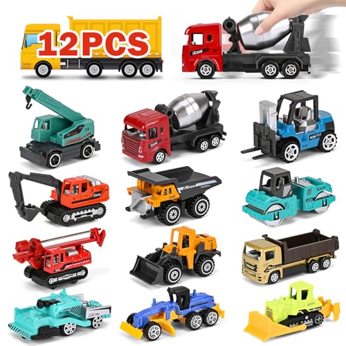ZHFUYS 12PCS Metal Mini Cars Toy for Kids Toy Cars for Kids Trucks Toy Vehicles Set for Toddlers Party Favors for Toddler ToysEducational Play Birthday Gift for Boys Girls - Image 1