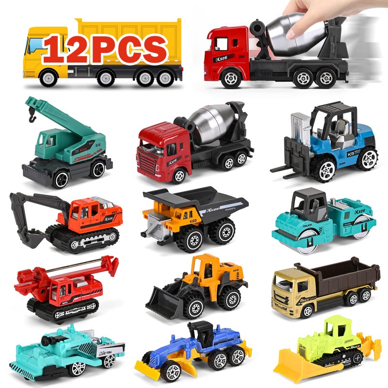 ZHFUYS 12PCS Metal Mini Cars Toy for Kids Toy Cars for Kids Trucks Toy Vehicles Set for Toddlers Party Favors for Toddler ToysEducational Play Birthday Gift for Boys Girls - Image 3