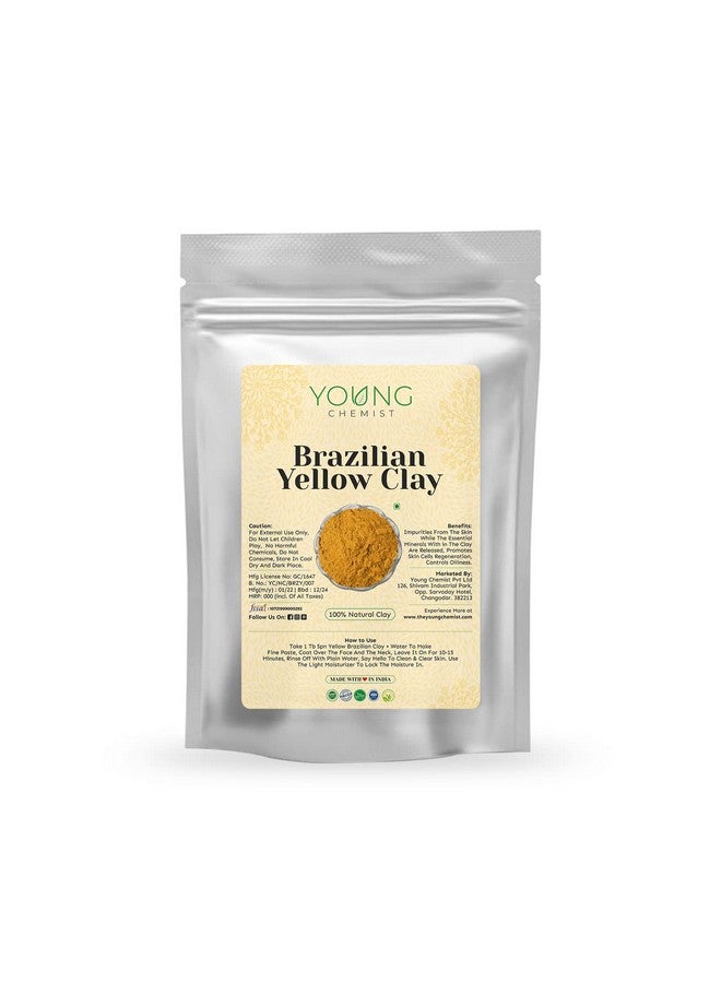 Young Chemist Brazilian Yellow Clay | PH Balancing Exfoliator | Raw, Vegan & Organic | All Skin Types (500g) - Image 1