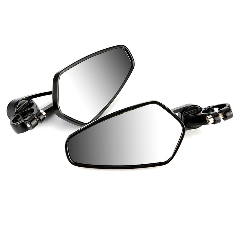 Universal Motorcycle Side Mirrors: High Grade Aluminum Alloy & Glass Material, Collision Resistant, Fully Adjustable Joint Bolt, Ultra Clear Wide Vision - Exquisite Luxury Design for Honda GROM MSX125 - Image 2