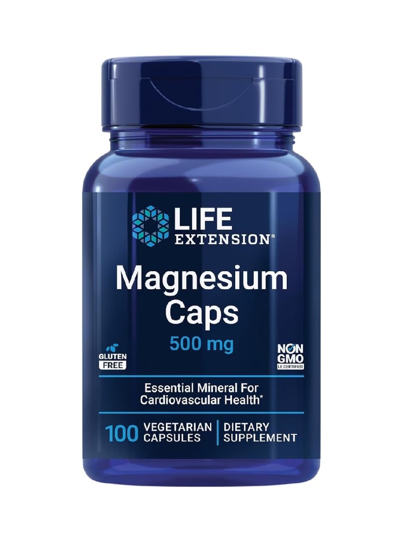 Life Extension Magnesium Caps, 500 mg, 100 vegetarian capsules