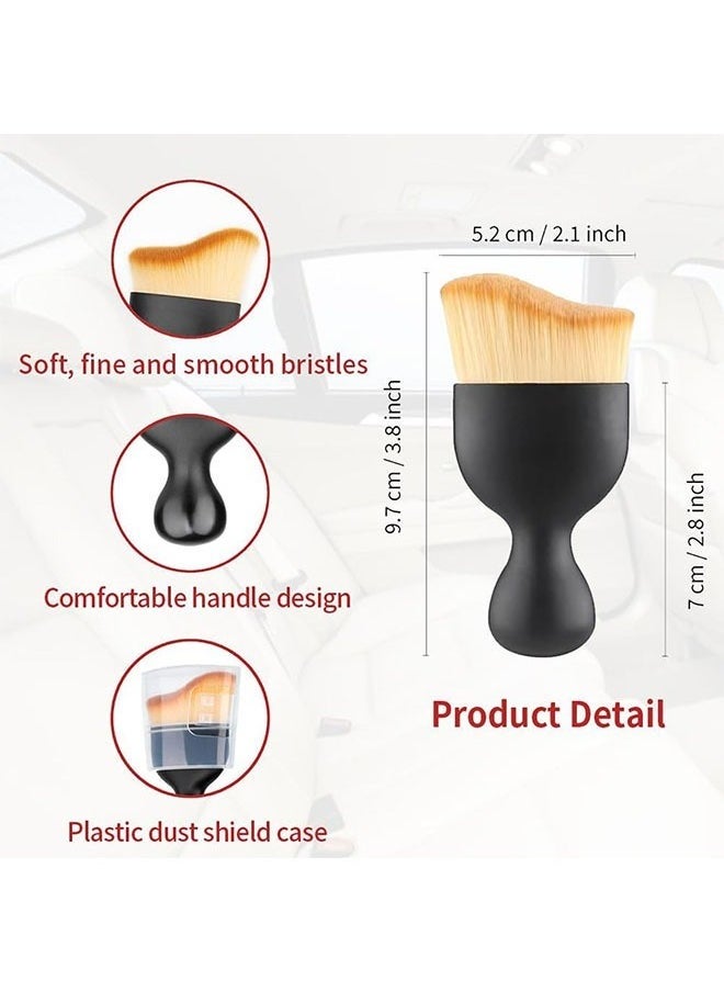 Generic 2 Pcs Car Interior Cleaning Brush, Duster, Detailing Brushes for Electronics, Handmade Model, Cellphone, Keyboard, PC, Laptop, Various Products Cleaning Brush  - Image 2