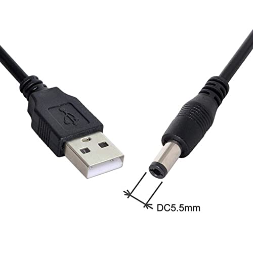 cablecc USB 2.0 Male A Type to 5.5 x 2.5mm DC 5V Power Plug Barrel Connector Charge Cable 80cm - Image 4