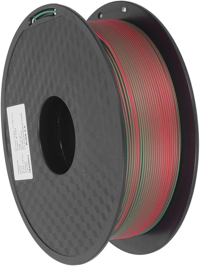 Dual Color Shiny PLA Filament 1.75mm Clog Effortless High Performance 3D Printer Consumables - Image 4