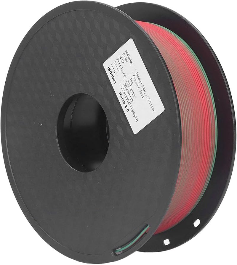 Dual Color Shiny PLA Filament 1.75mm Clog Effortless High Performance 3D Printer Consumables - Image 2