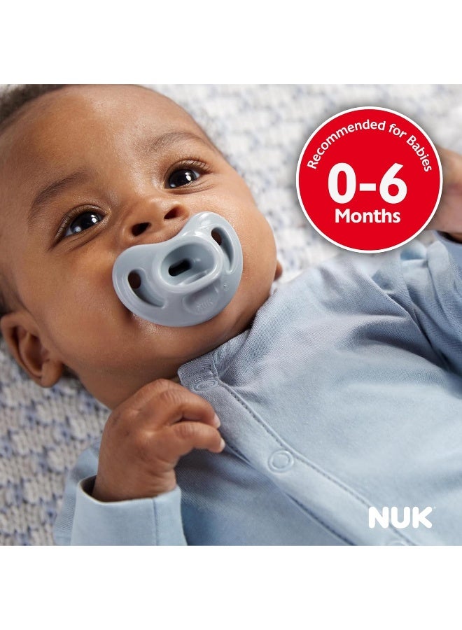 NUK لهاية NUK المريحة الخالدة | 100% سيليكون، تصميم قطعة واحدة | خالية من BPA، لطيفة على بشرة الطفل | عبوة 5، للأطفال من 0-6 أشهر - Image 2