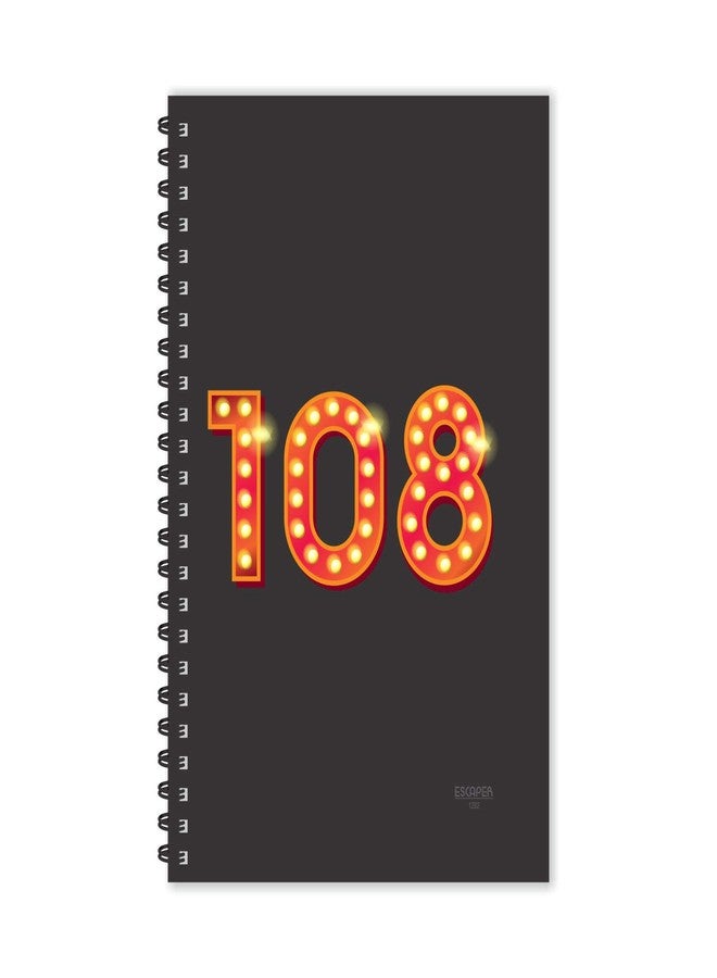 ESCAPER Number 108 - Numeric Diary, Ruled - A5 Size - 8.5 x 5.5 inches Lucky Number Diary, Spiritual Diary, Numerology Diary, Diary Notepad, Diary for Office, Diary for Gift - Image 1