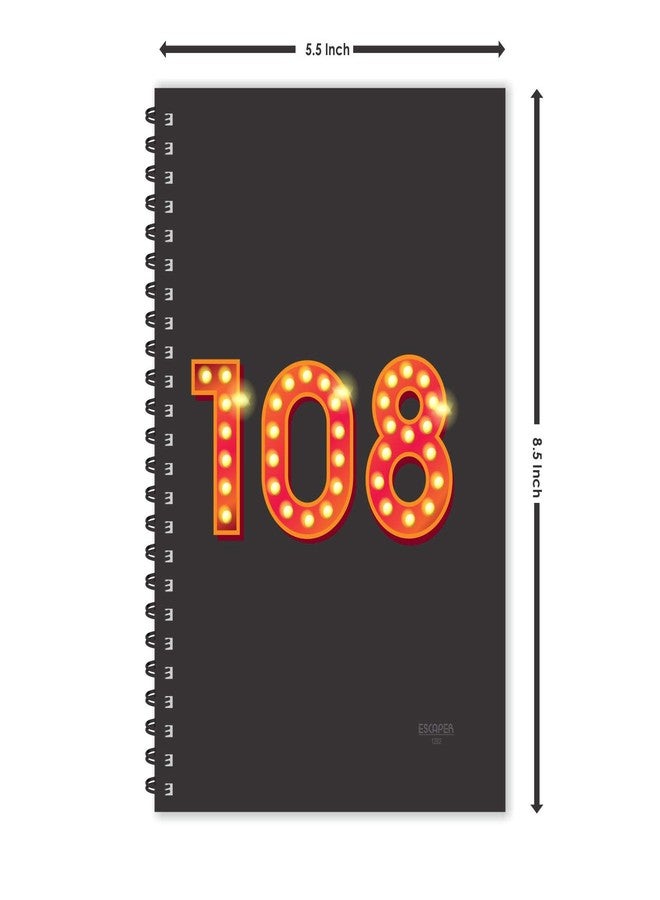 ESCAPER Number 108 - Numeric Diary, Ruled - A5 Size - 8.5 x 5.5 inches Lucky Number Diary, Spiritual Diary, Numerology Diary, Diary Notepad, Diary for Office, Diary for Gift - Image 4
