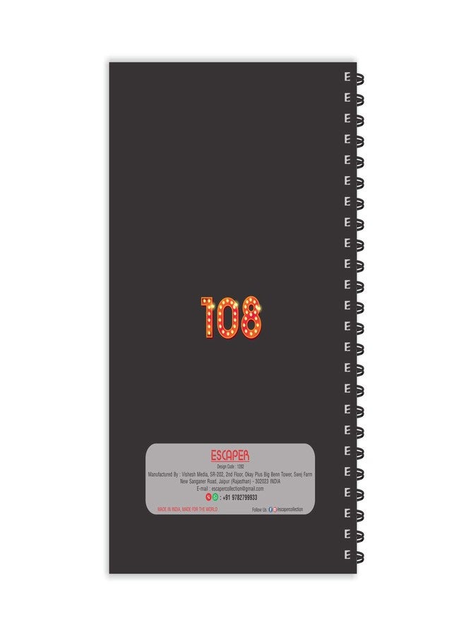 ESCAPER Number 108 - Numeric Diary, Ruled - A5 Size - 8.5 x 5.5 inches Lucky Number Diary, Spiritual Diary, Numerology Diary, Diary Notepad, Diary for Office, Diary for Gift - Image 3