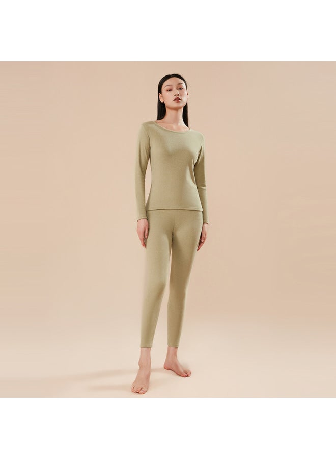 New Couple Thermal Underwear Men's Heating Plus Cashmere Silk Autumn Clothes And Long Pants Women's Set Base Layer Winter