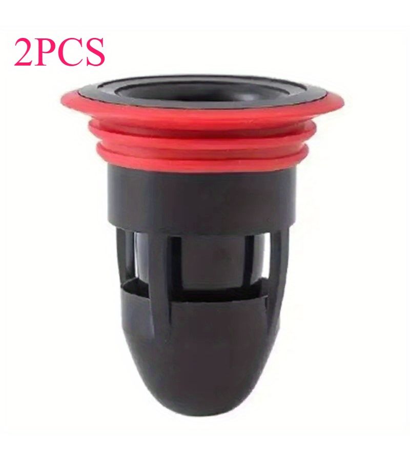 2Pcs Black Bullet Floor Drain With Anti Odor Core Durable Easy Install Pest Control For Bathroom Kitchen Sink - Image 1