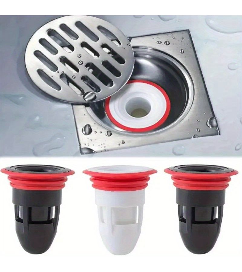 2Pcs Black Bullet Floor Drain With Anti Odor Core Durable Easy Install Pest Control For Bathroom Kitchen Sink - Image 2