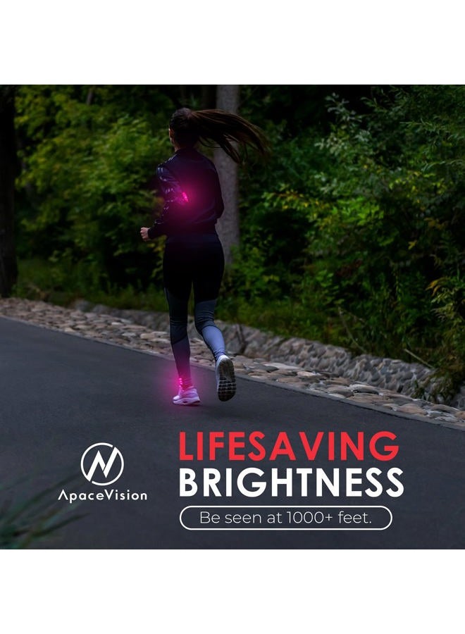 Apace Vision ضوء أمان LED (عبوة 2) - أضواء وميض/تشغيل للمشاة، الكلاب، الدراجات، المشي، القوارب، الكاياك، عربات الأطفال والمزيد - ملحقات عالية الوضوح لمعداتك العاكسة، الدراجة - Image 3