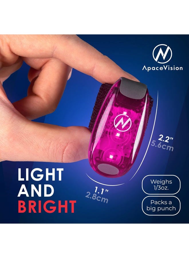 Apace Vision ضوء أمان LED (عبوة 2) - أضواء وميض/تشغيل للمشاة، الكلاب، الدراجات، المشي، القوارب، الكاياك، عربات الأطفال والمزيد - ملحقات عالية الوضوح لمعداتك العاكسة، الدراجة - Image 4