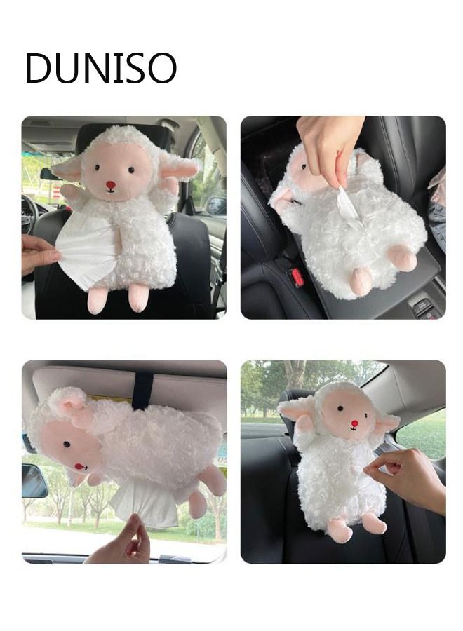 DUNISO الكرتون سيارة الشمس قناع الأنسجة حامل الصندوق منشفة ورقية غطاء صندوق المناديل المقعد الخلفي قوس المحمولة سنادات بالسيارة المنظم اكسسوارات السيارات - Image 2