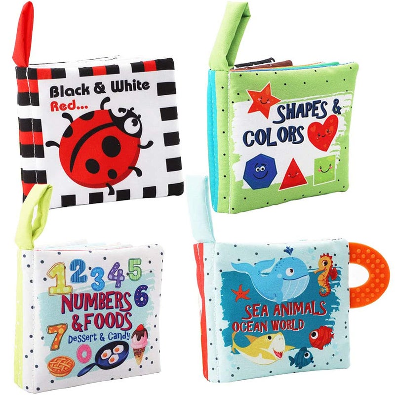 Bebe Mondo Baby Books Toys Gifts, Touch and Feel Cloth Crinkle Books for Babies,Infant Toddler Baby 0-3-6-12-18 Months,Early Learning Toys 6 to 12 Months 1-2 Years Old, Easter Shower Gift for Boys Girls,8 PCS - Image 2