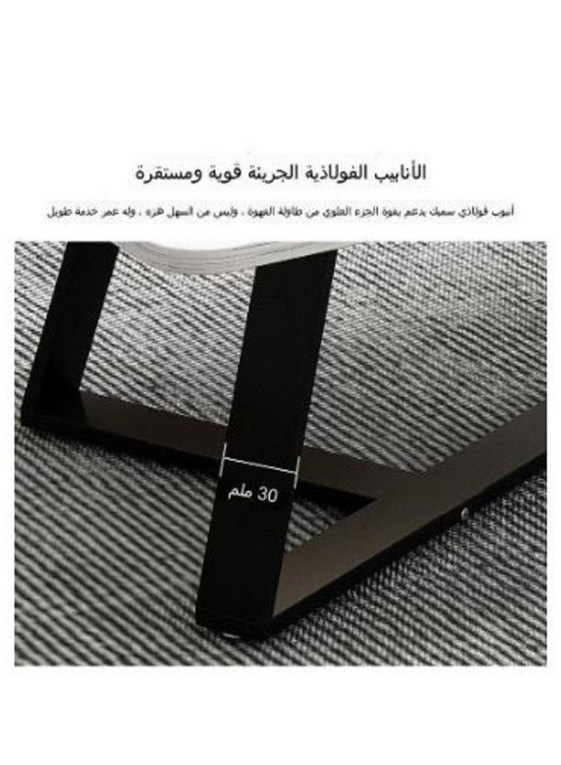 إيه جي دي طاولة قهوة مستطيلة بأرجل بإطار فولاذي وسطح مكتب كبير أنيق - Image 3